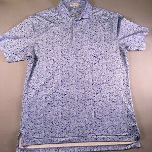 Peter Miller Blue Patterned Polo Shirt